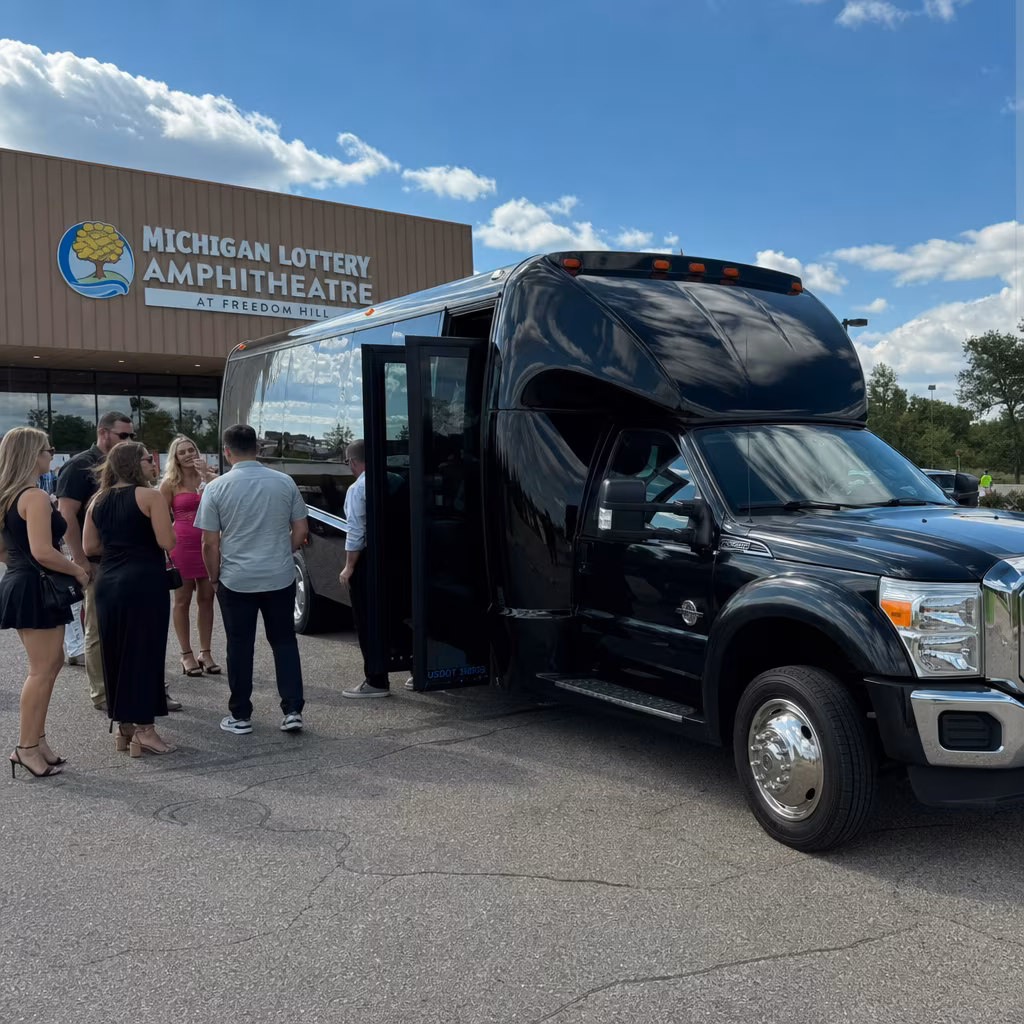 Rent a Bus to Michigan Lottery Amphitheatre at Freedom Hill