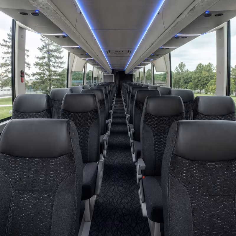 40-56 Passenger Charter Bus Interior