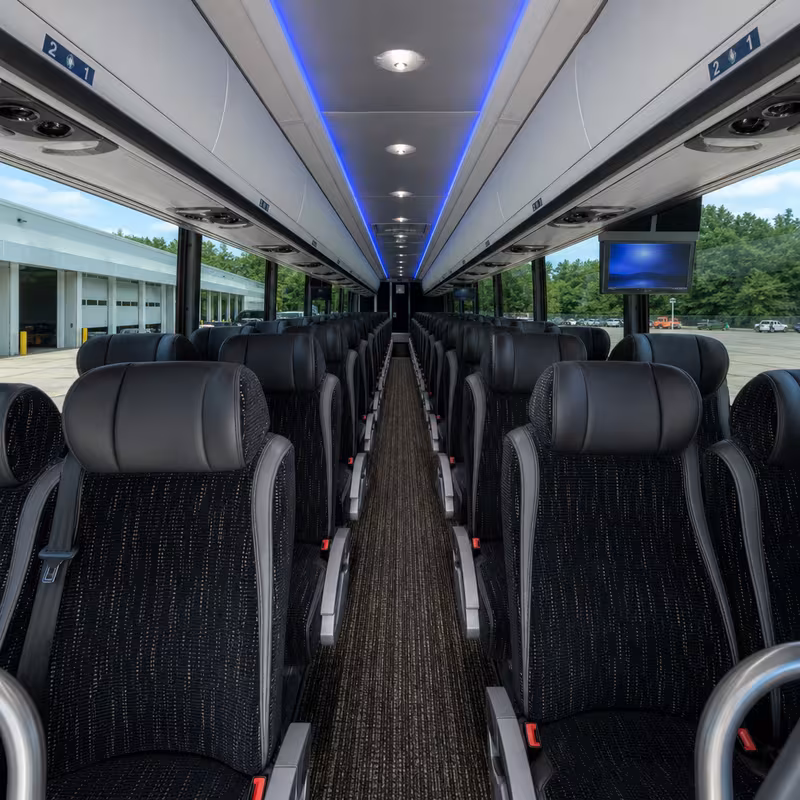 40-56 Passenger Charter Bus Interior