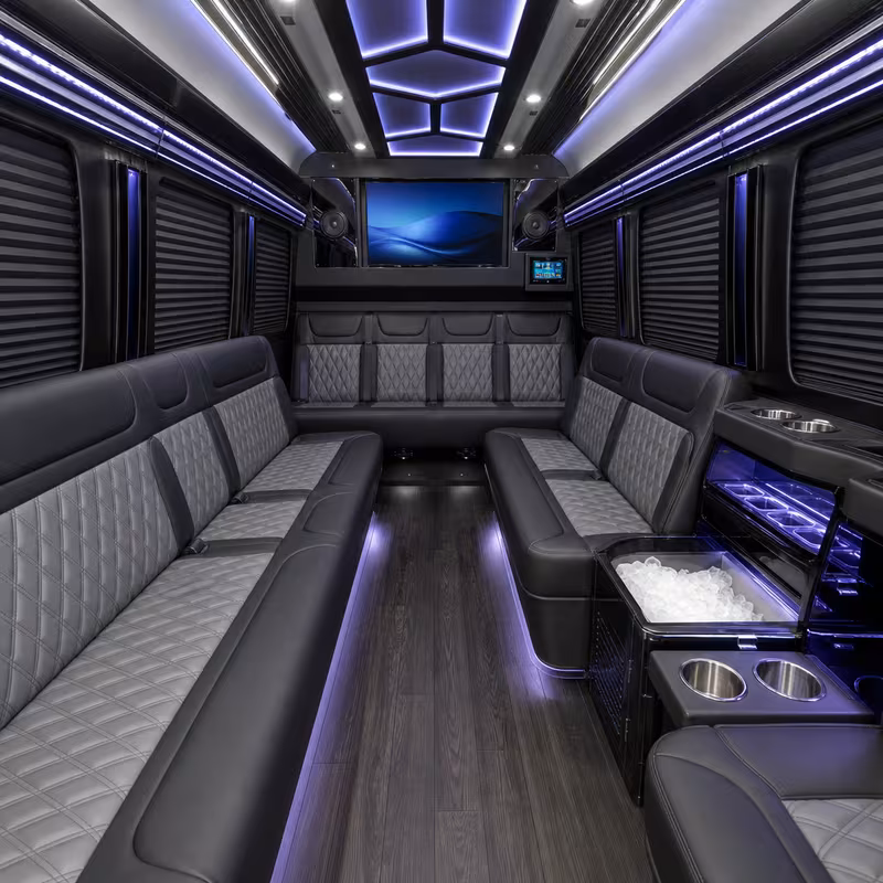 14 Passenger Sprinter Limo Interior
