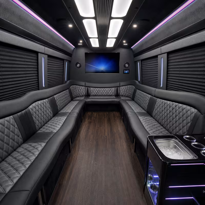 14 Passenger Sprinter Limo Interior