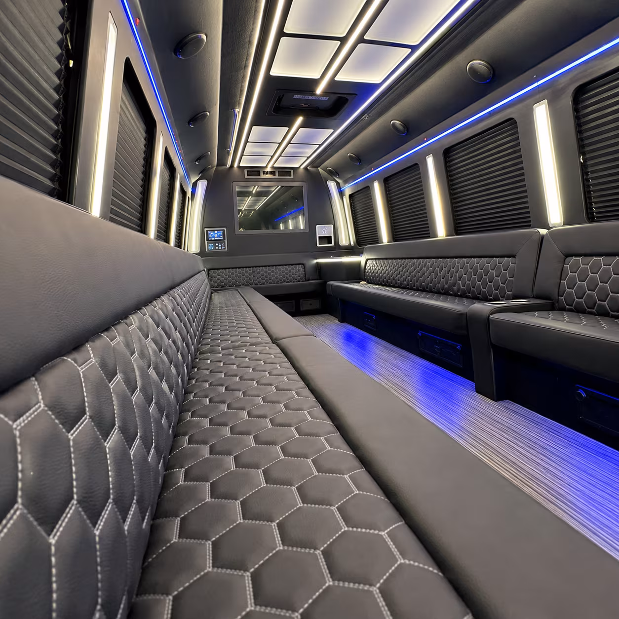 Sterling Heights Bachelor & Bachelorette Transportation party bus exterior