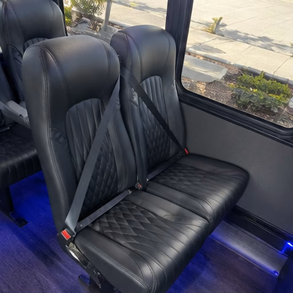 Sterling Heights Corporate Transportation party bus interior