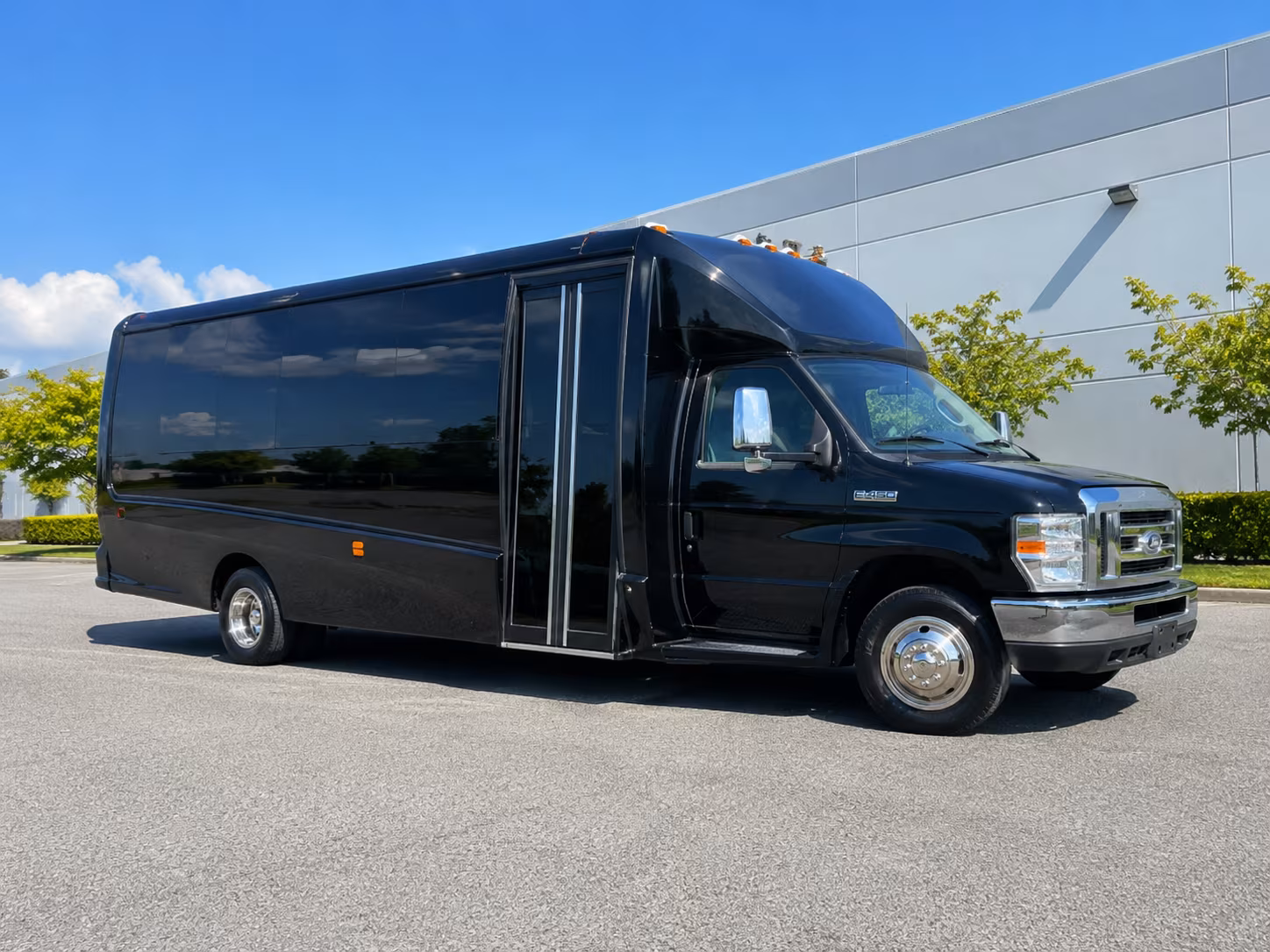 Sterling Heights Sporting Event Transportation party bus exterior