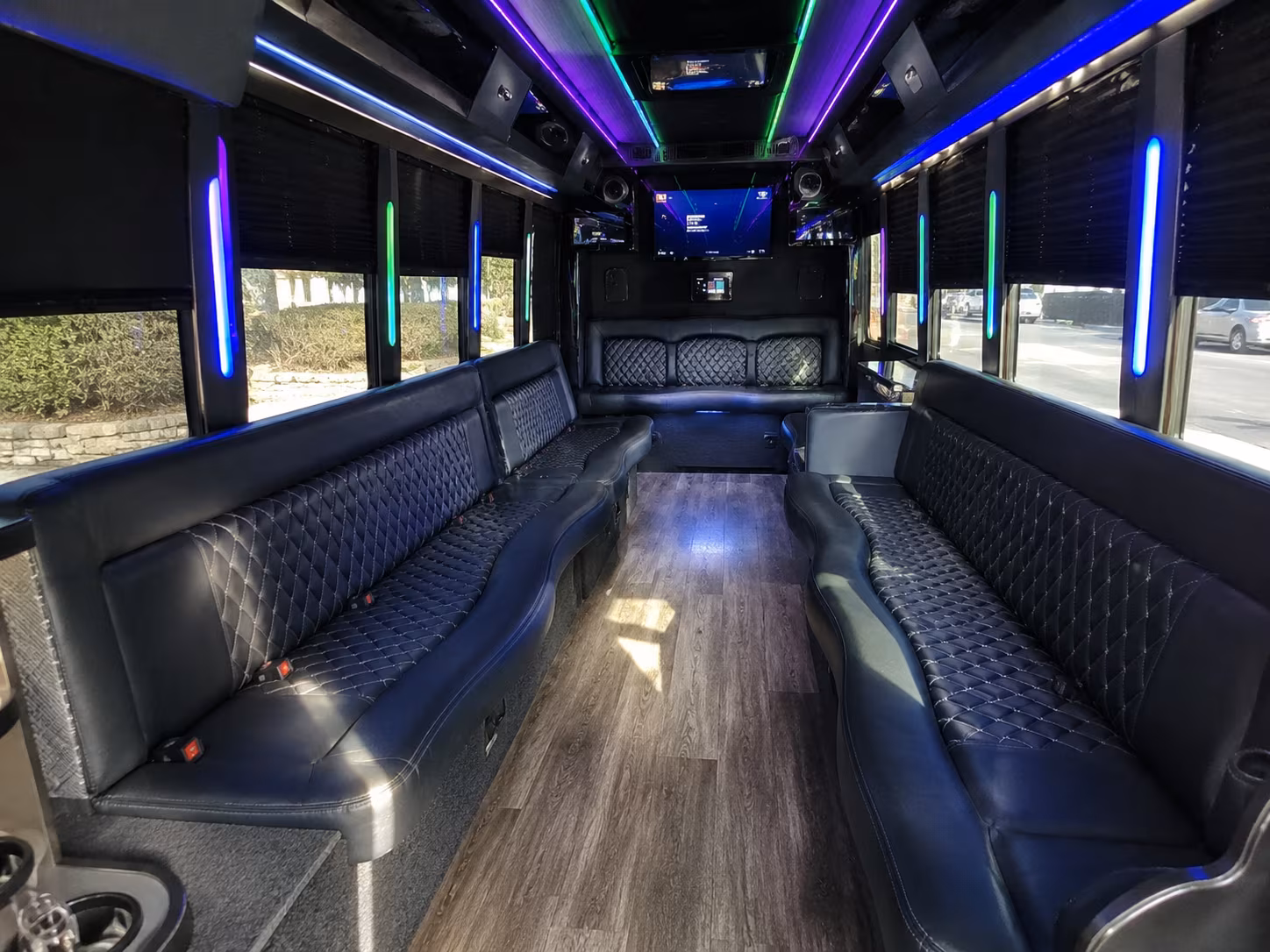 Sterling Heights Wedding Transportation party bus exterior